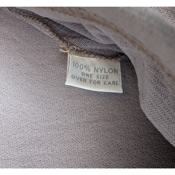 NWT Krista Larson Cropped Double Layer Tie Dyed Mesh Leggings Taupe O/S - Picture 10 of 10